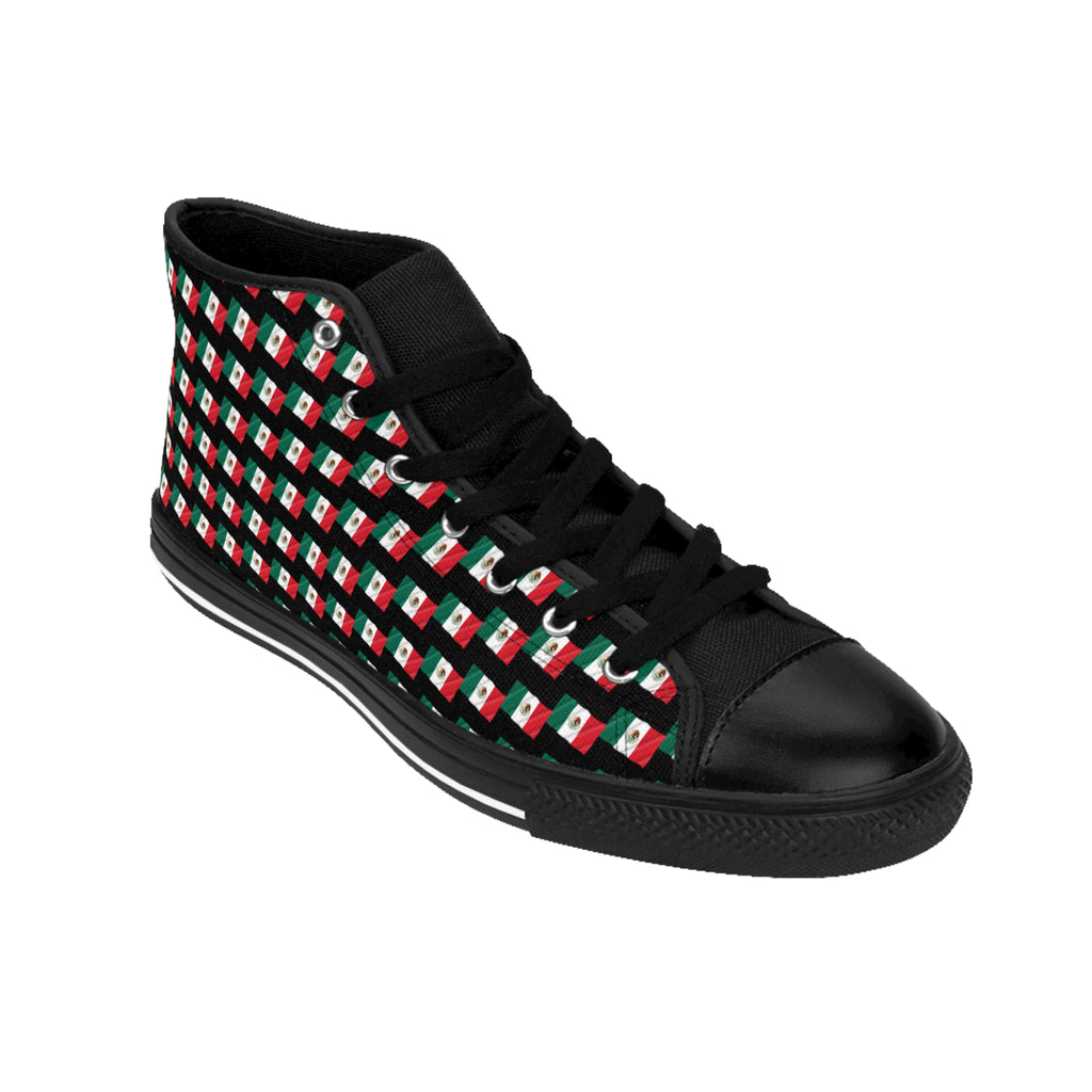 Henny- Mexican Flag High-Top Sneakers — Men's Patriotic Classic Sneakers