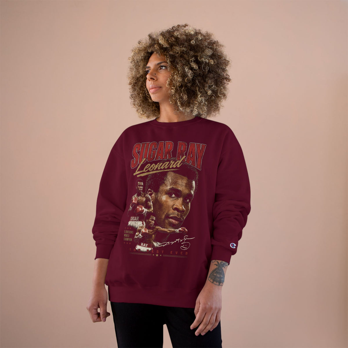 Retro Champion Tribute- Vintage Boxing Tribute Crewneck
