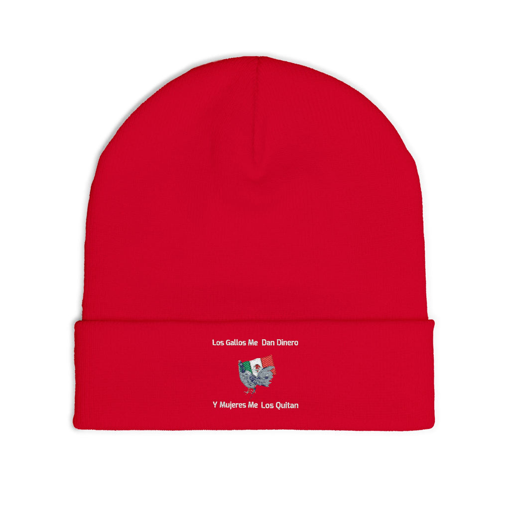 Henny- Embroidered Mexico Travel Patch Knit Beanie