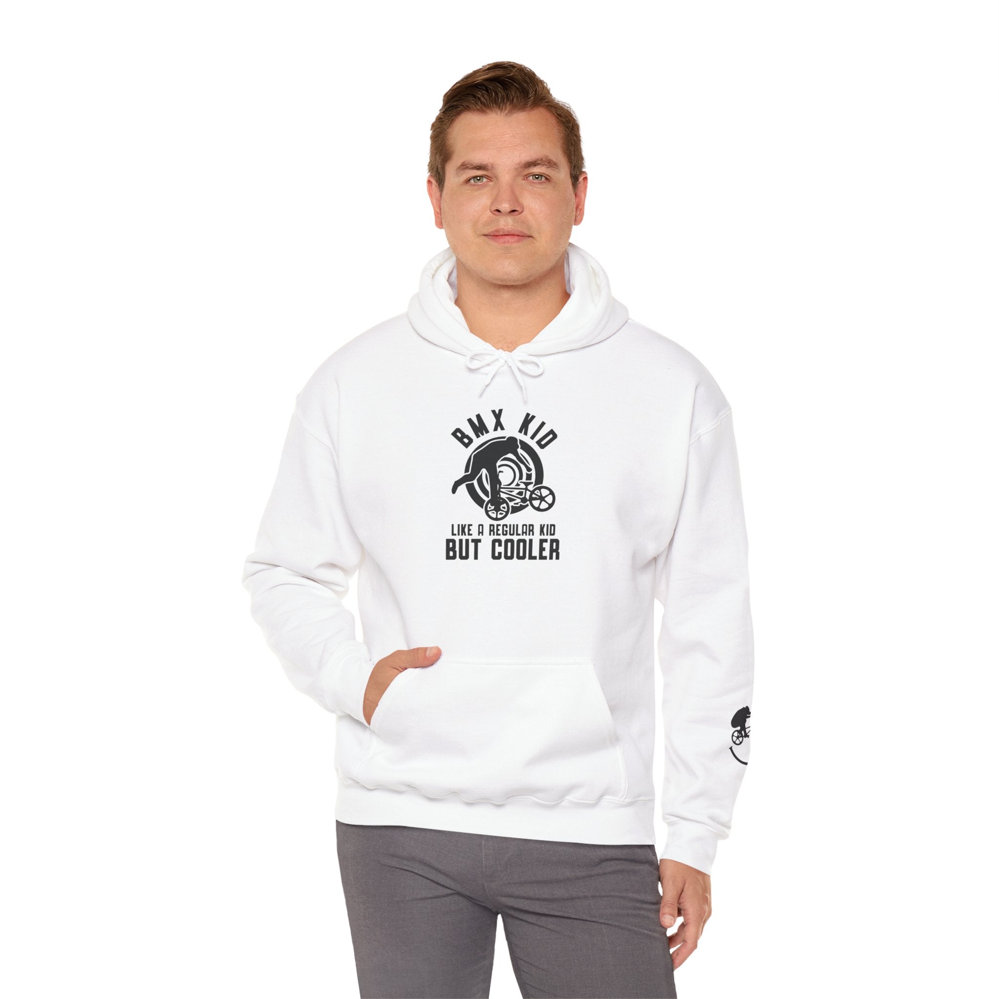 Rad-BMX Kid Hoodie — "Like a Regular Kid But Cooler" Youth BMX Pullover