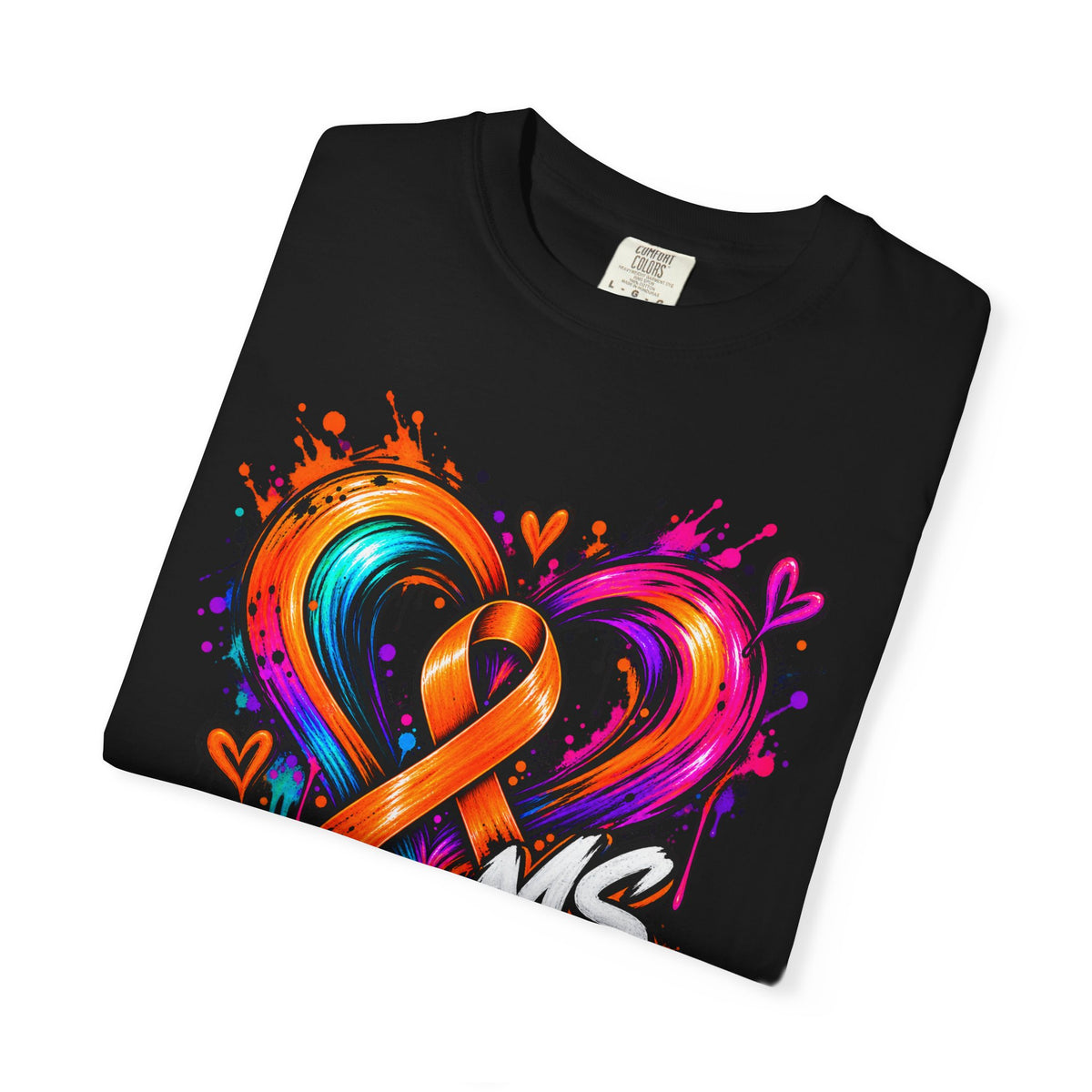 MS- Awareness Heart Ribbon T-Shirt — “Not All Wounds Are Visible” Neuropathy Support Tee