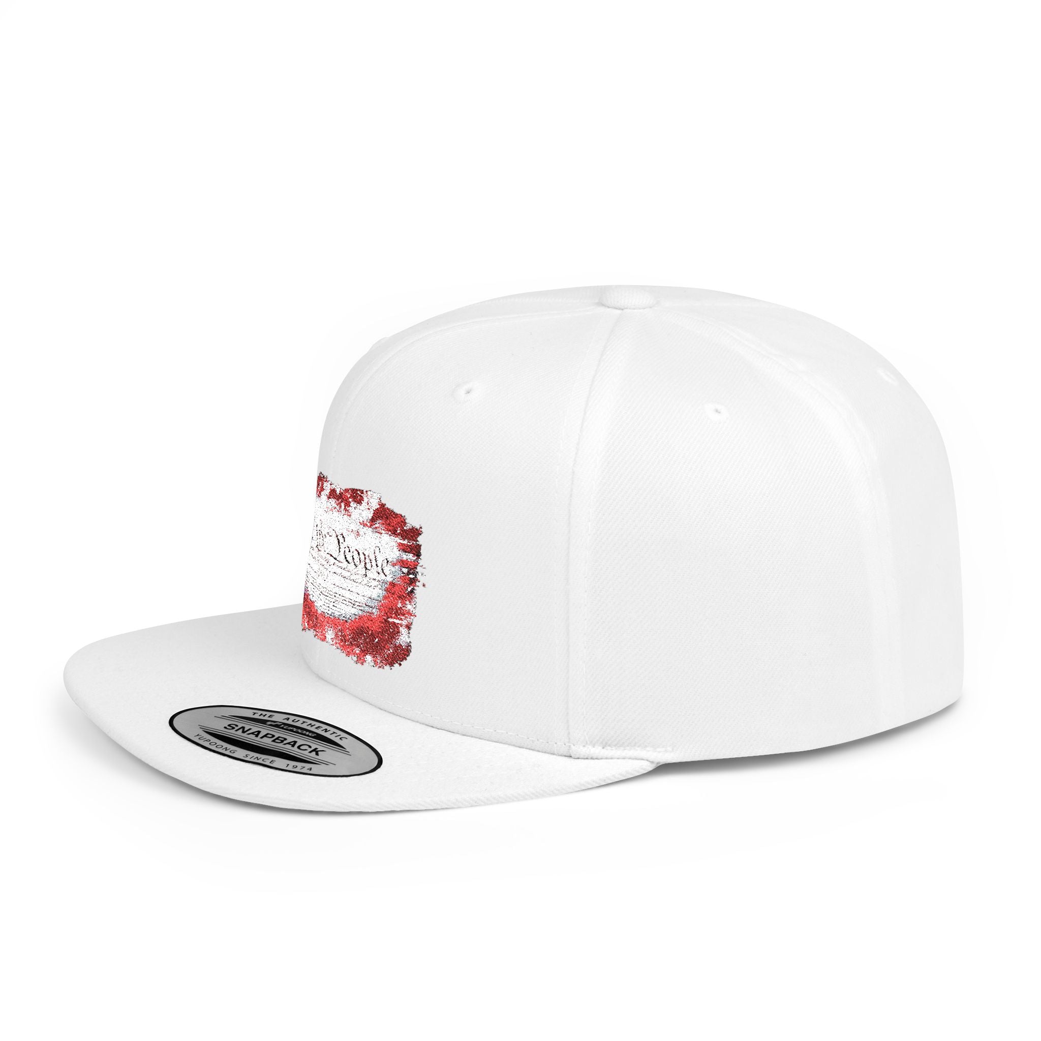 Ant-Patriotic Sequin Flag Flat Bill Snapback Hat — 'Land of the Free' Design