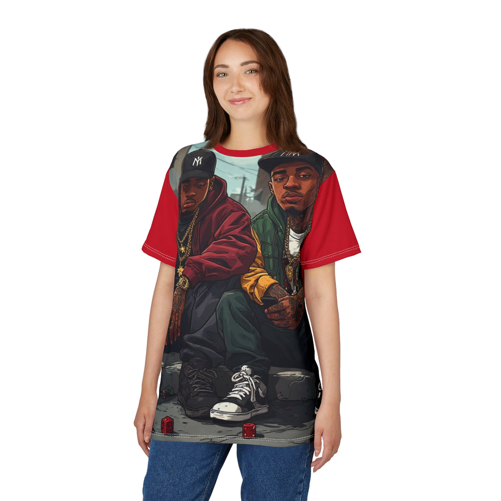 Mindset- Hip Hop Duo Graphic Tee — Vintage Street Rap Illustration
