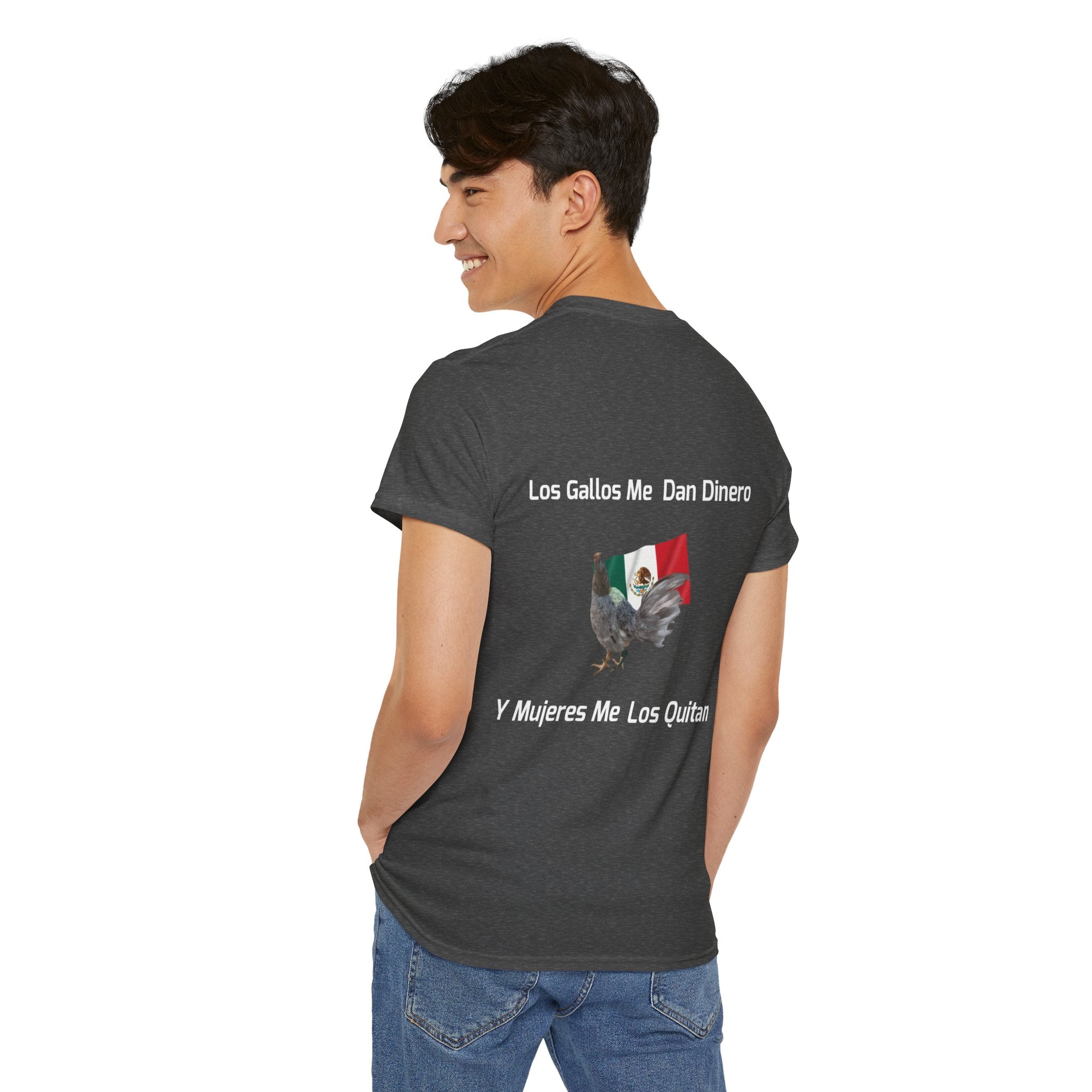 Henny-Gamefowl Tee — "Dro's Henny's Gamefarm" Mexican Flag Rooster Shirt