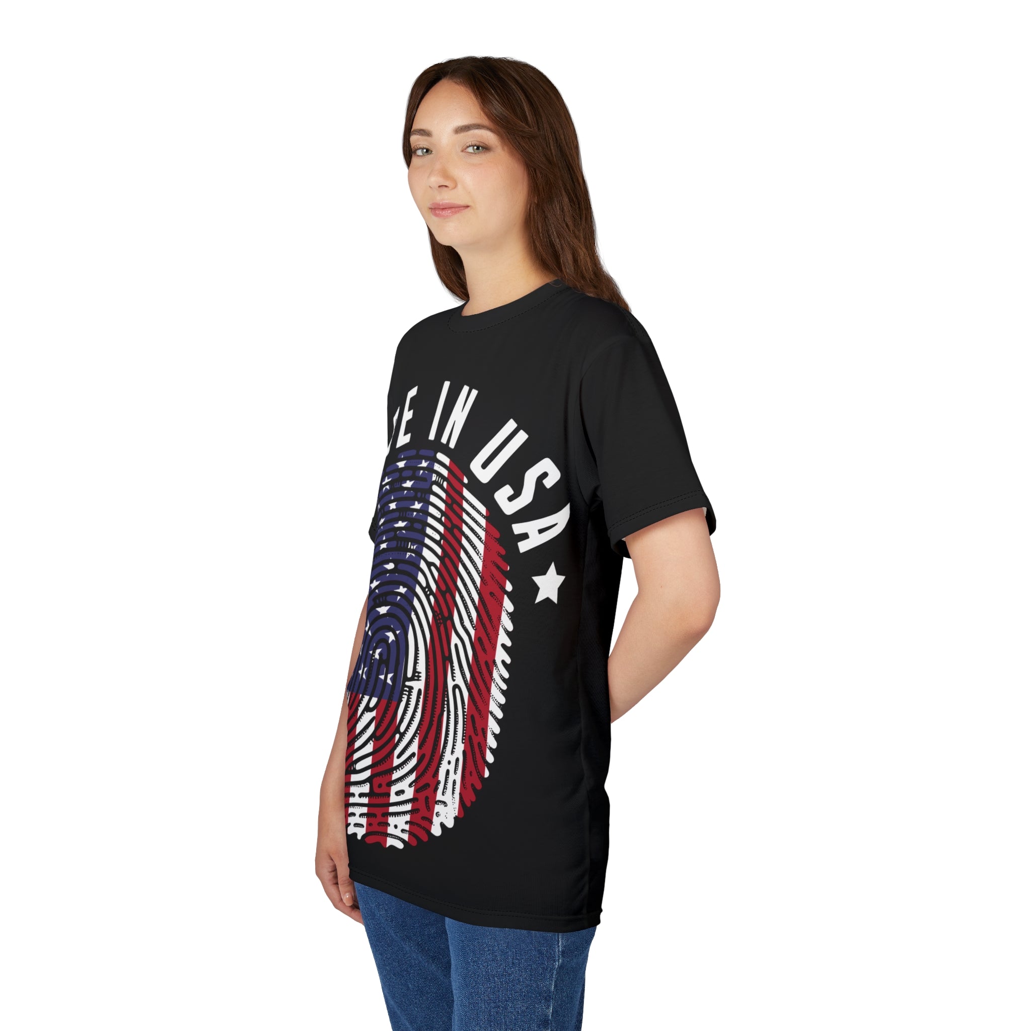 America-Made in USA Fingerprint T-Shirt