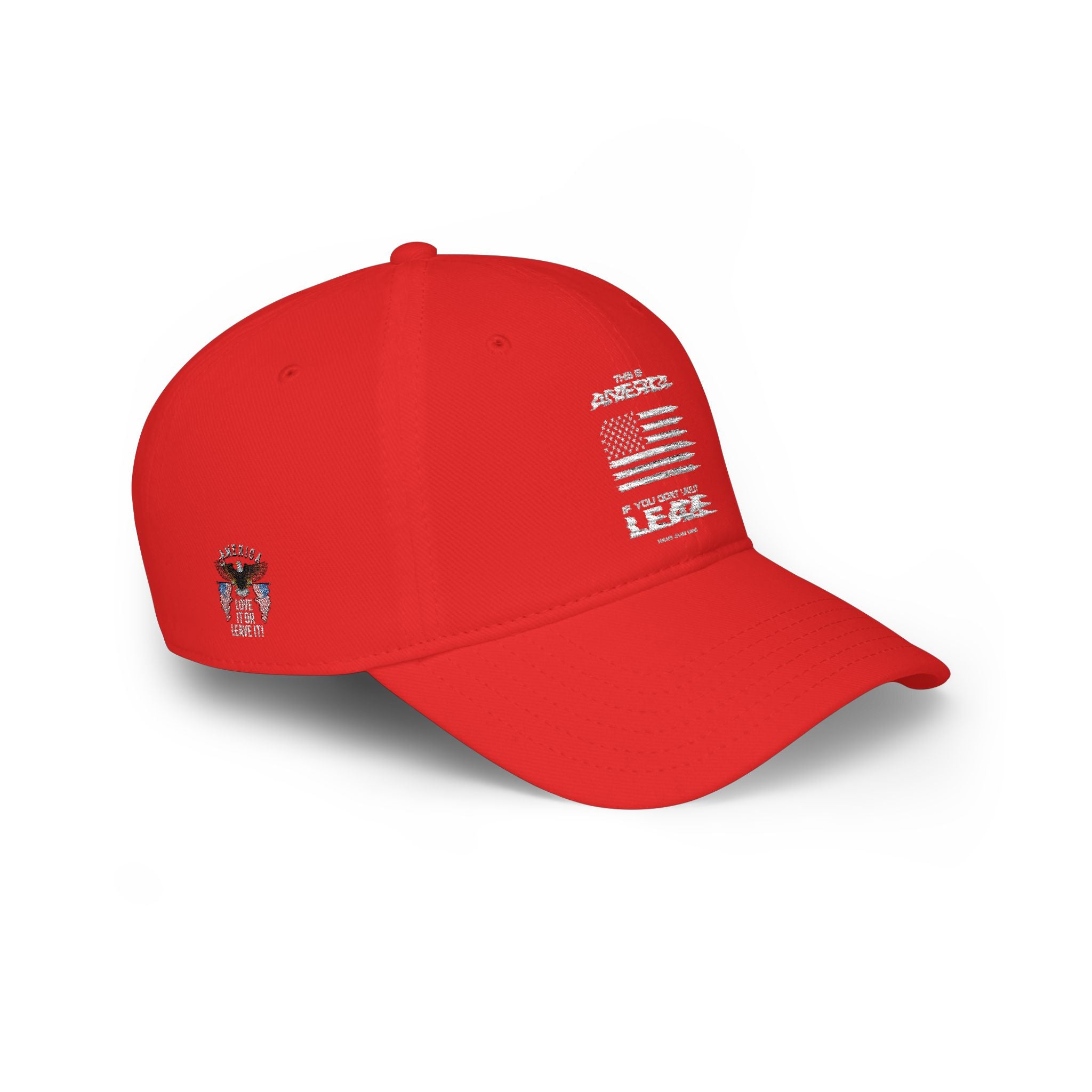 Ant-Low Profile Baseball Cap — Distressed American Flag "America First" Patriotic Hat