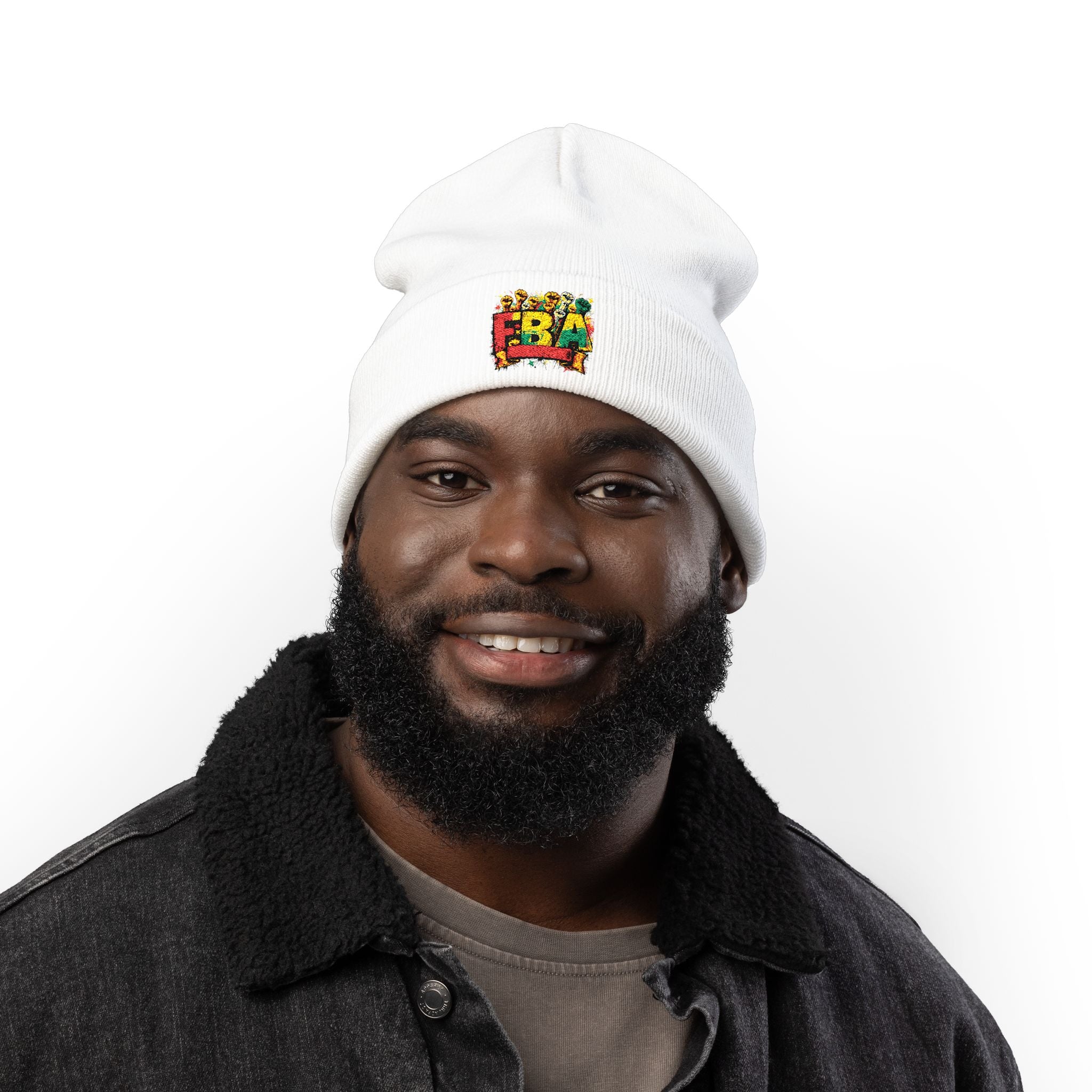 FBA- Fall Leaves Knit Beanie — Cozy Seasonal Winter Hat