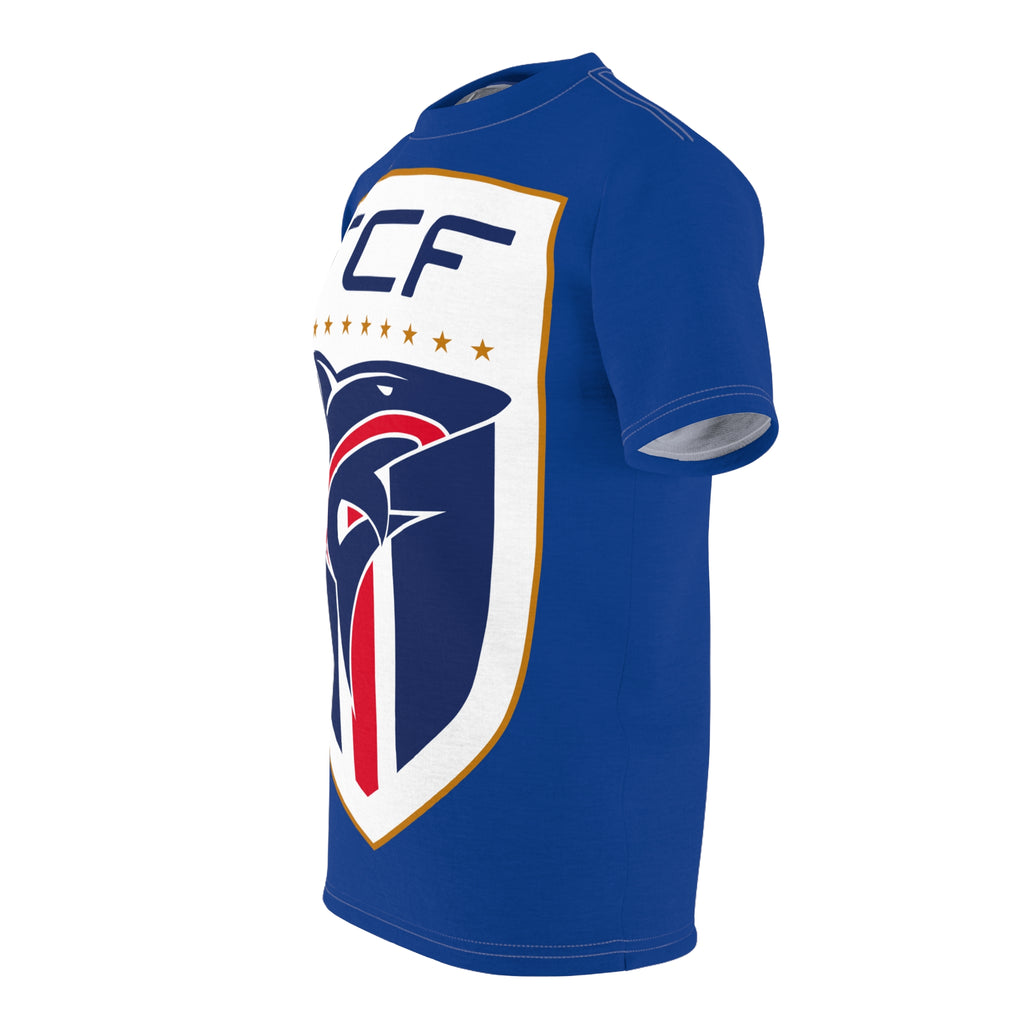 Team-FCF Shield T-Shirt — All-Over Print Team Crest Tee