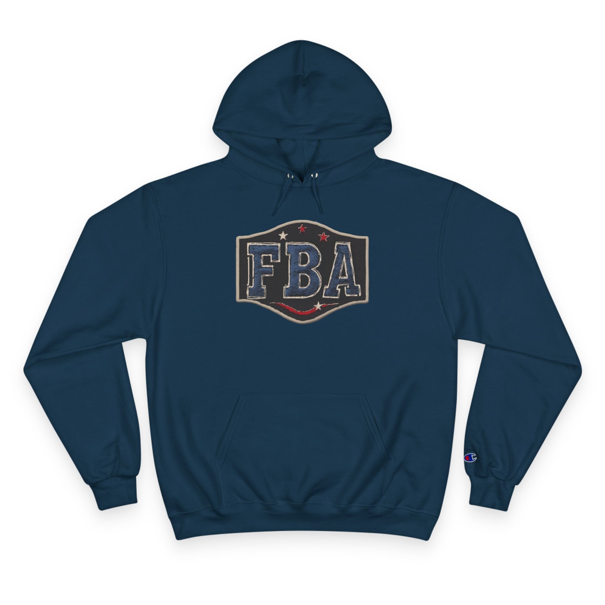 FBA- Graphic Hoodie – Vintage Shield Logo & Back Photo Print