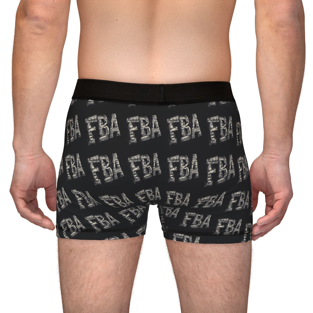 FBA- Logo Men’s Boxer Briefs — All-Over Print Comfortable Underwear