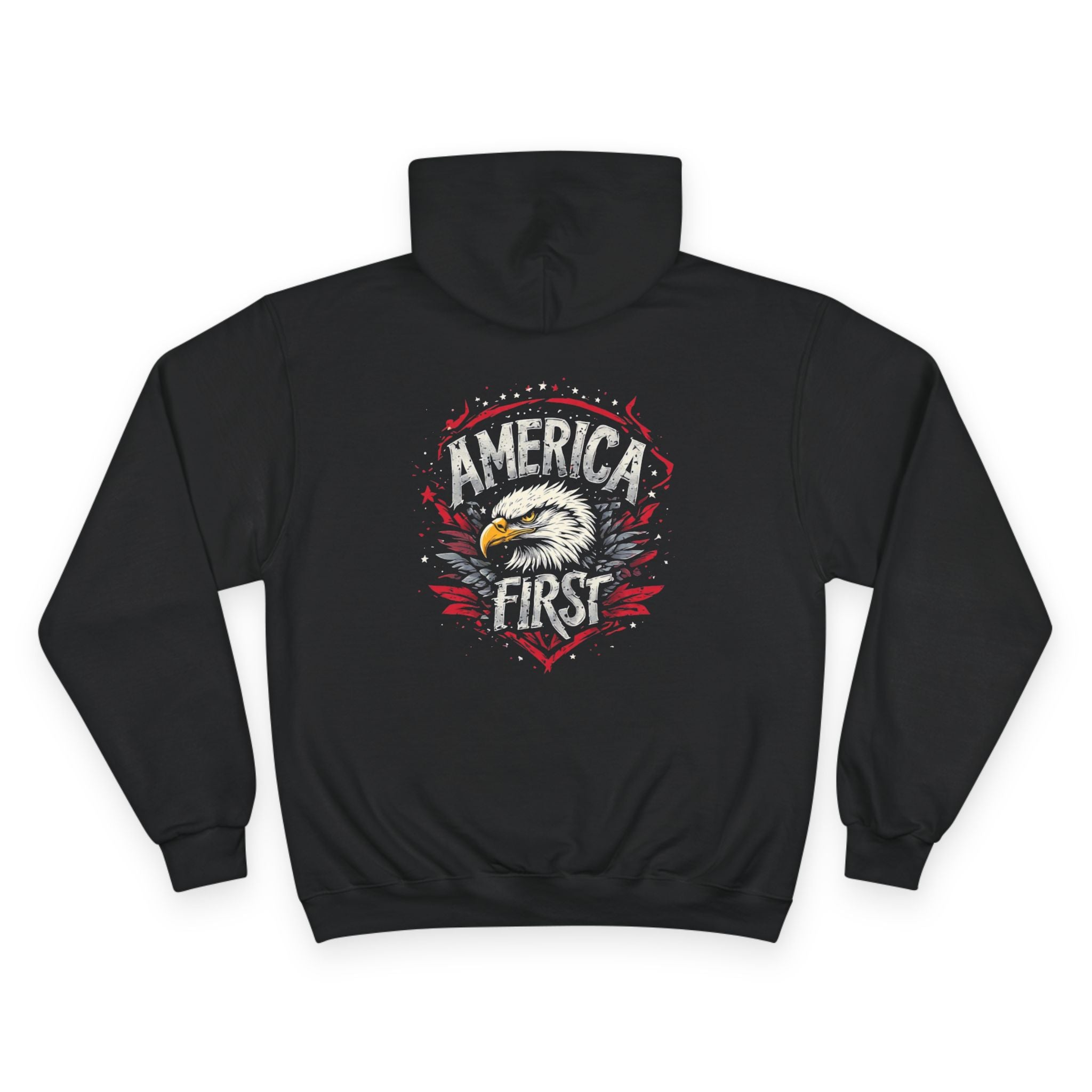 Ant-America First Champion Hoodie — 'Built Different' Patriotic Eagle Pullover
