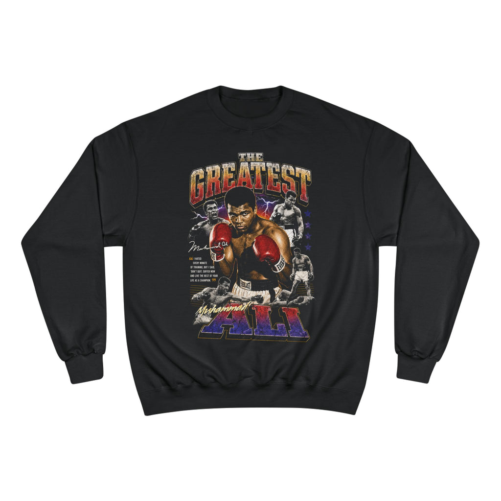 Retro Champion Tribute-Graphic Sweatshirt - Vintage Boxing Tribute