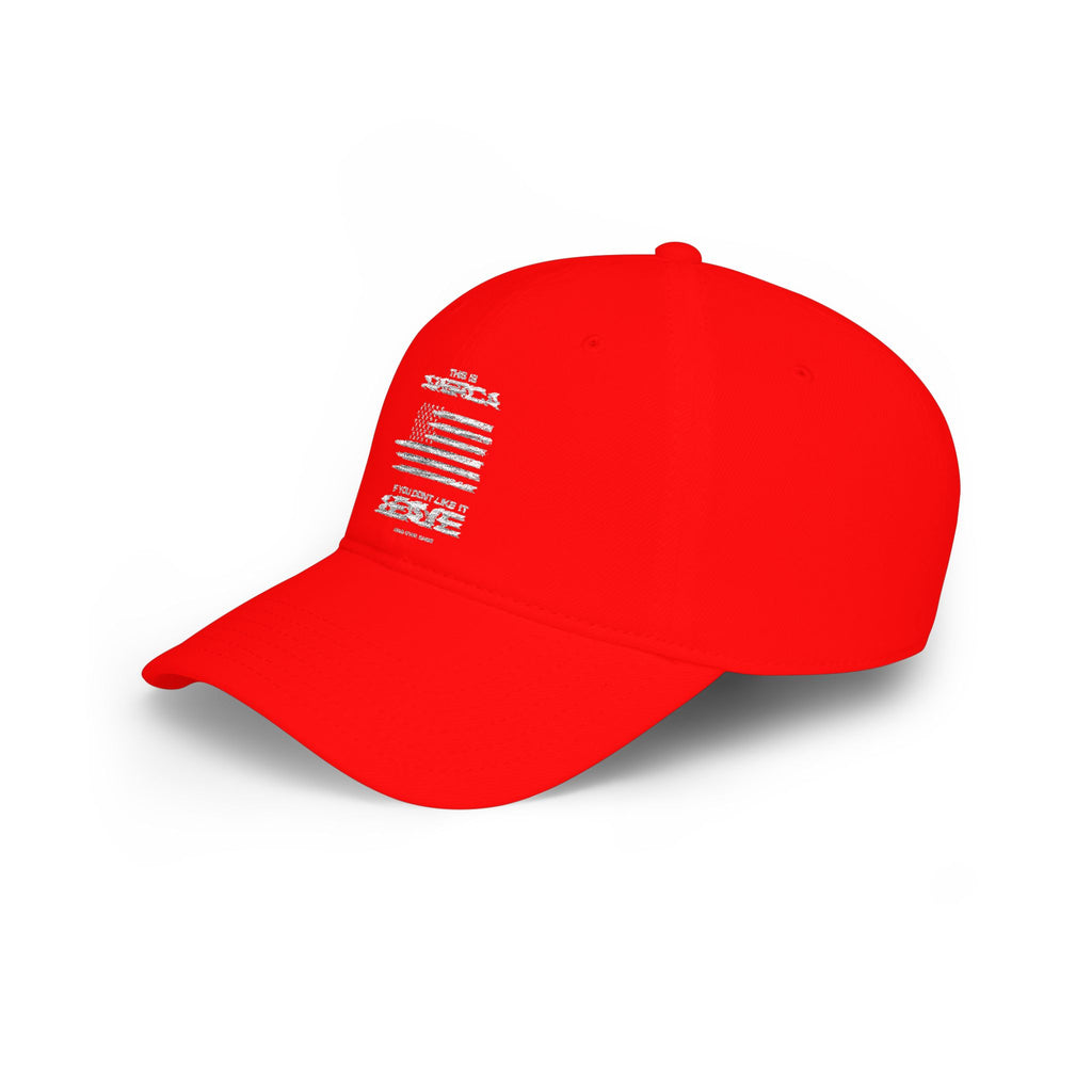 Ant-Low Profile Baseball Cap — Distressed American Flag "America First" Patriotic Hat