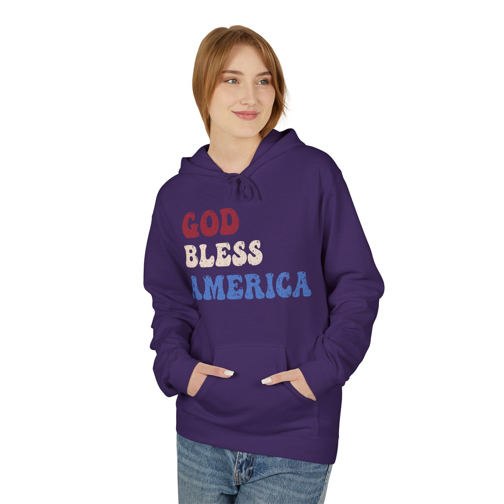 Ant-Hoodie - "God Bless America" Patriotic Ape Graphic USA Hoodie