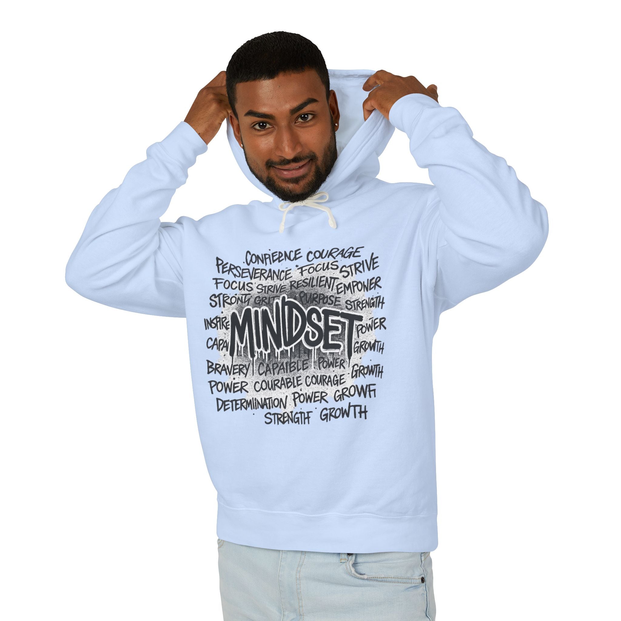 Mindset- Words Hoodie — Inspirational Typography Motivational Hoodie