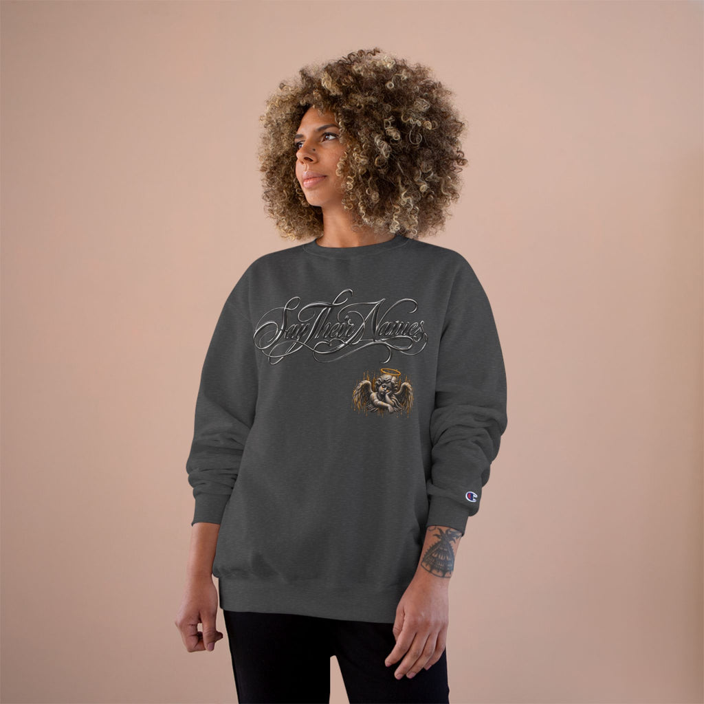 FBA-Say Their Names Sweatshirt — Memorial Angel Champion Sweatshirt