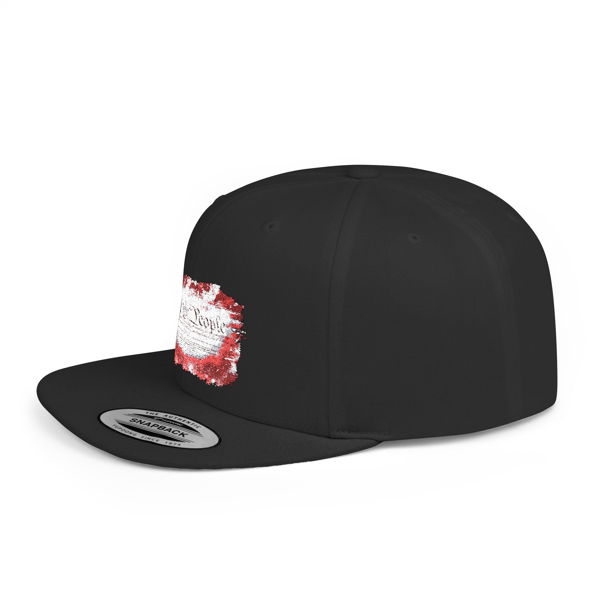 Ant-Patriotic Sequin Flag Flat Bill Snapback Hat — 'Land of the Free' Design