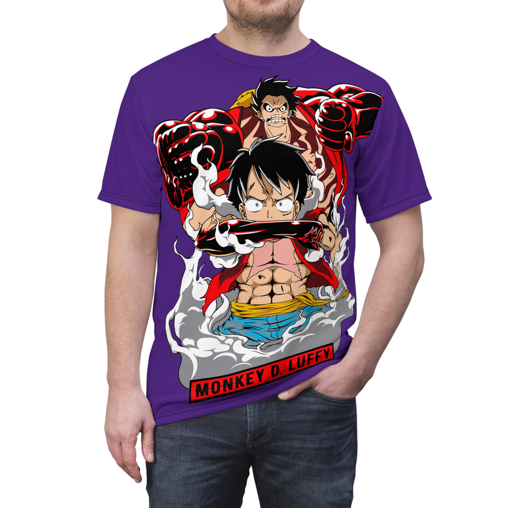 Anime -Graphic Tee — Monkey D. Luffy Full-Print Pirate Crew Shirt