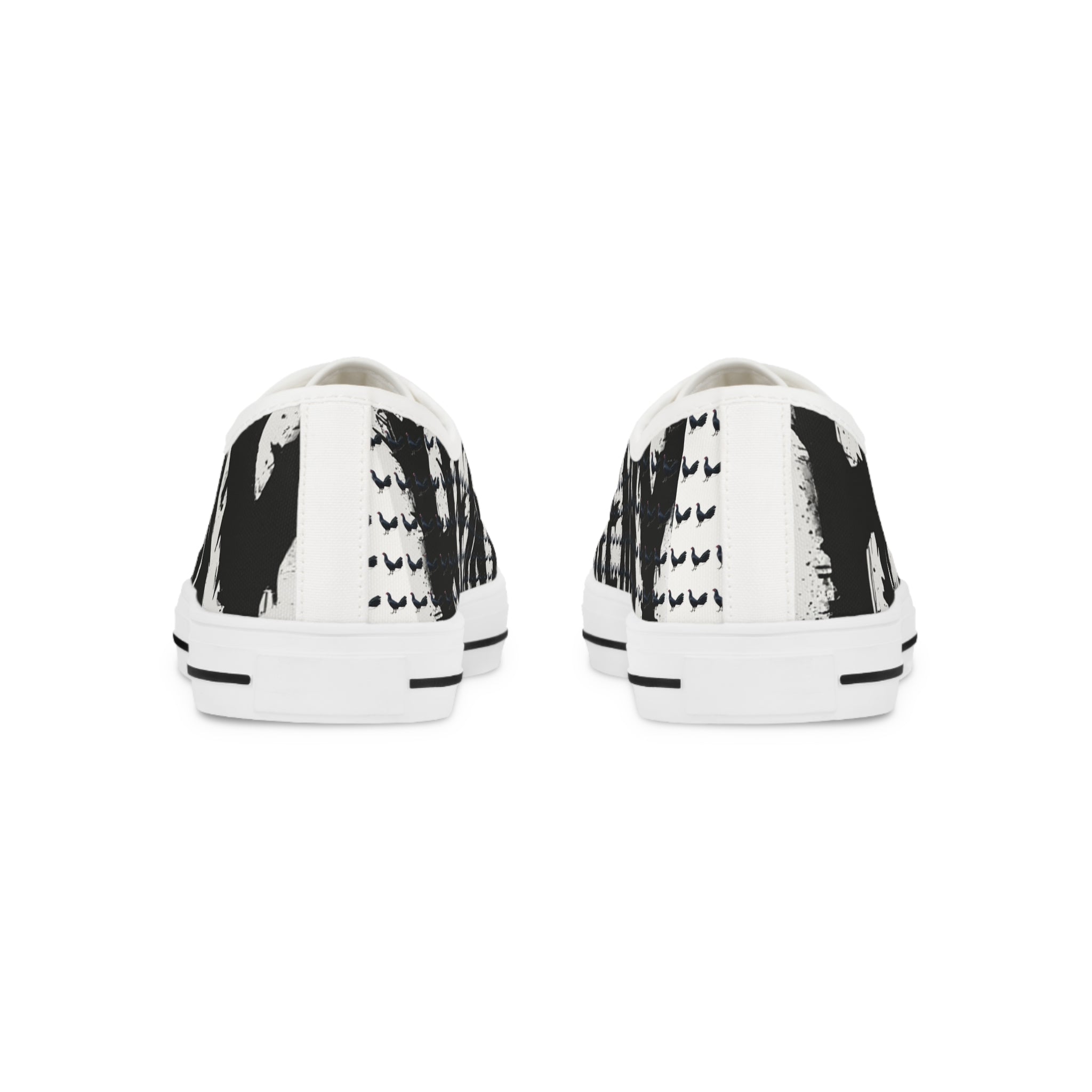 Henny-Low Top Sneakers — Monochrome Tie-Dye Streetwear Canvas Shoes