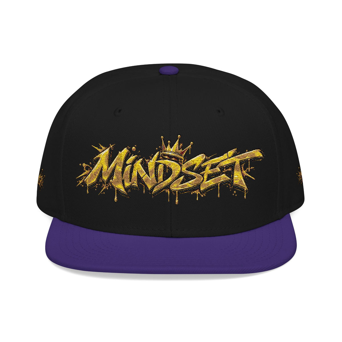 Hat-Embroidered Gold Graffiti Snapback Hat