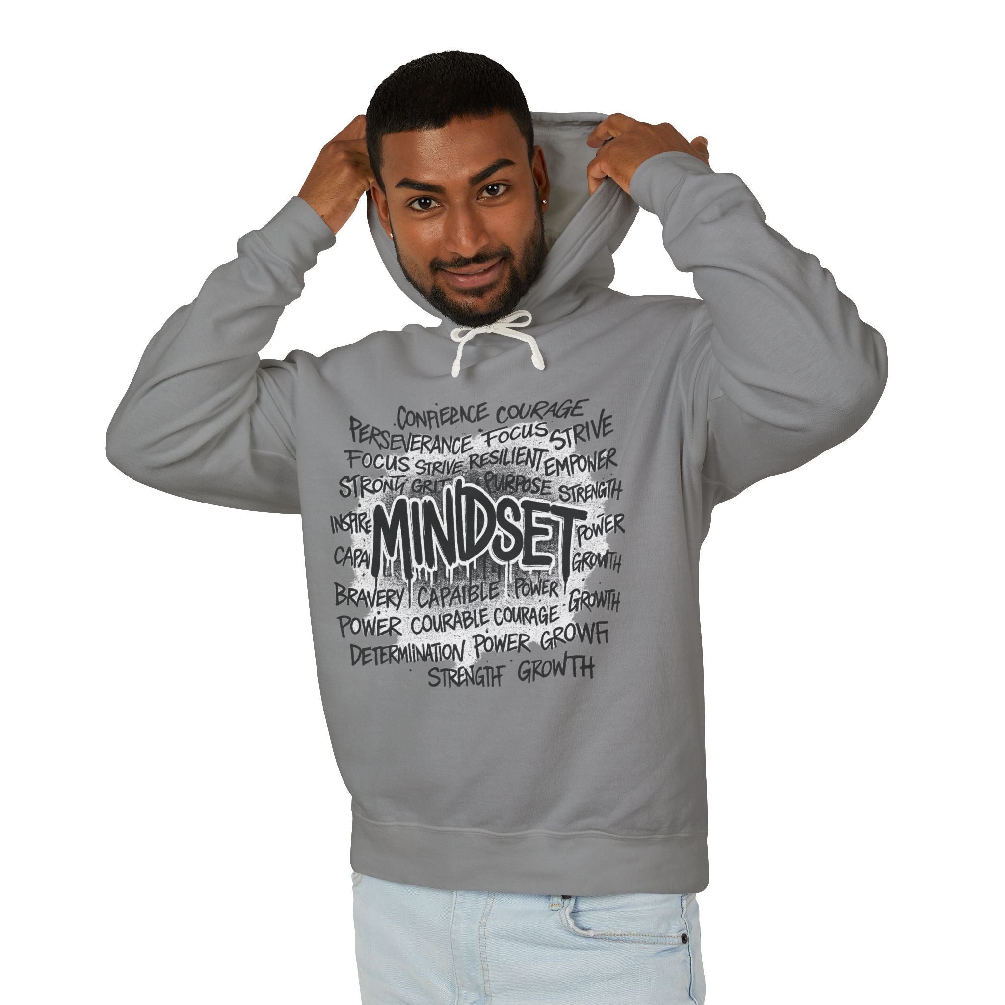 Mindset- Words Hoodie — Inspirational Typography Motivational Hoodie