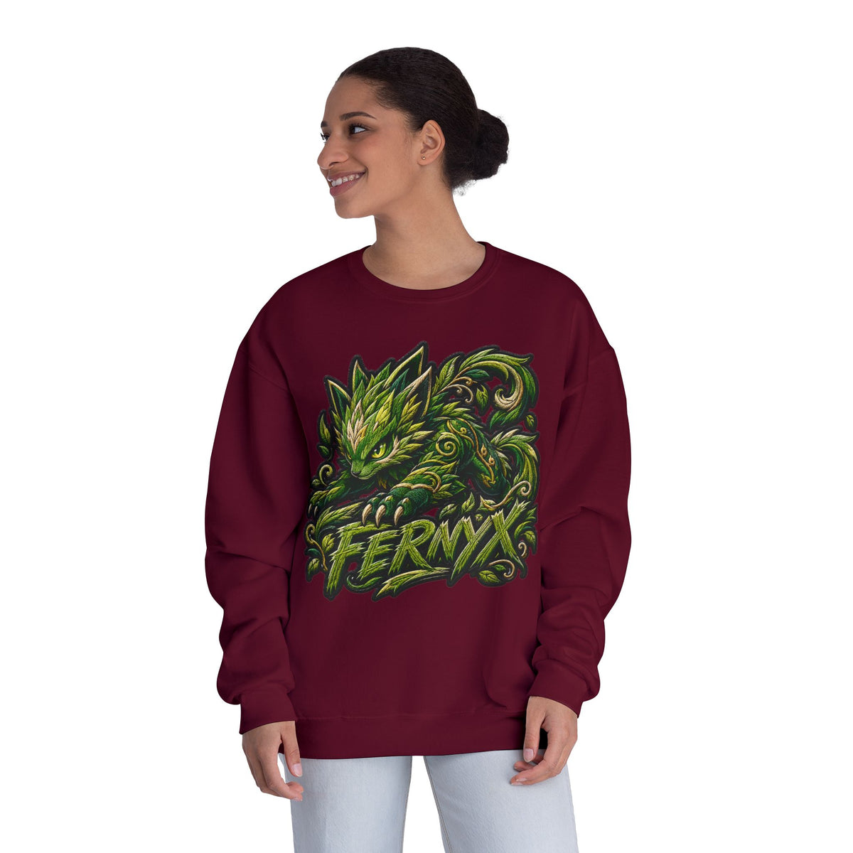 Shadow- "FERNYX" Green Graffiti Crewneck