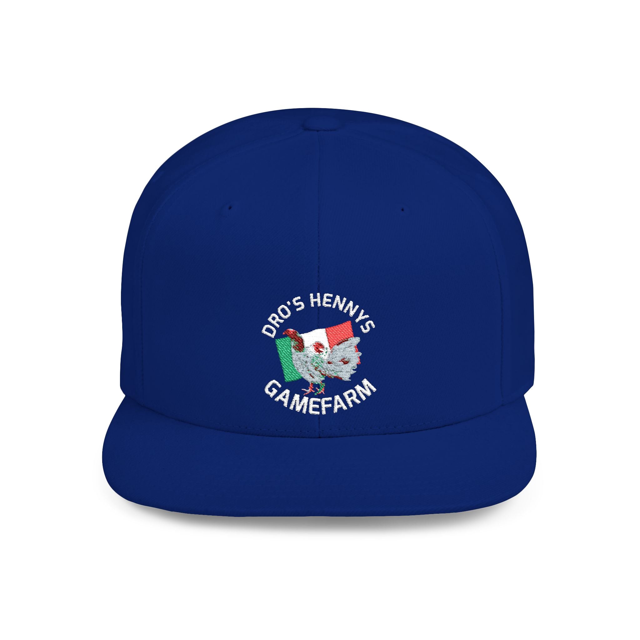 Henny- Flat Bill Snapback Hat — Dro's Henny's Gamefarm Logo Cap