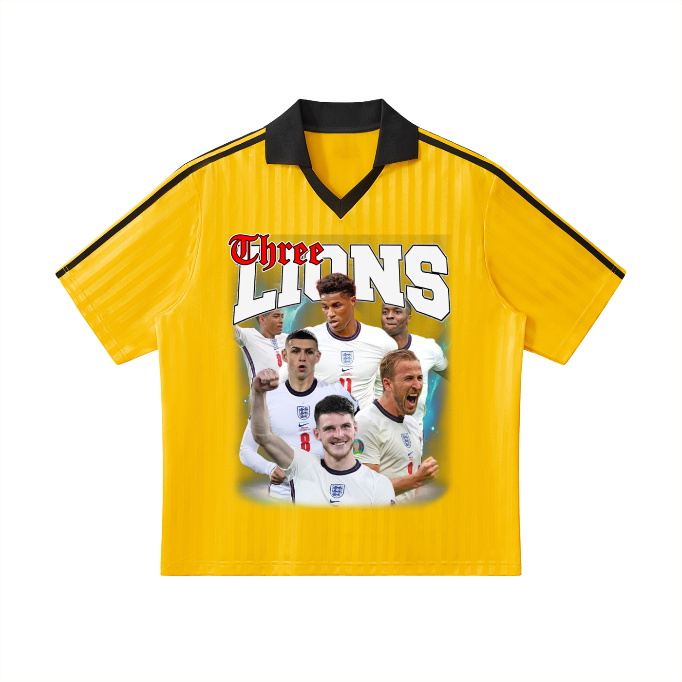 Contrast Collar Striped Soccer Jersey