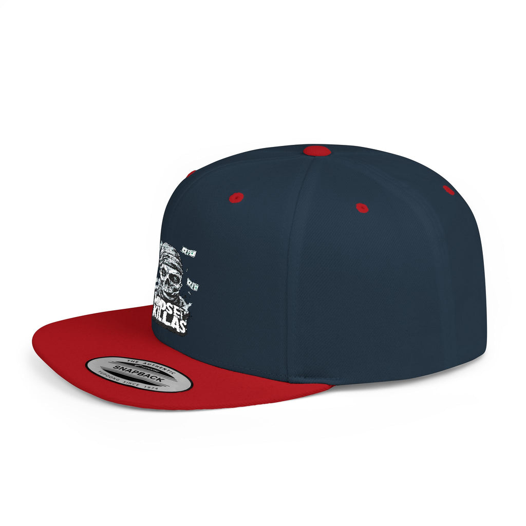 Mindset-Snapback Hat — "Kille" Skull Graphic Flat Bill Cap