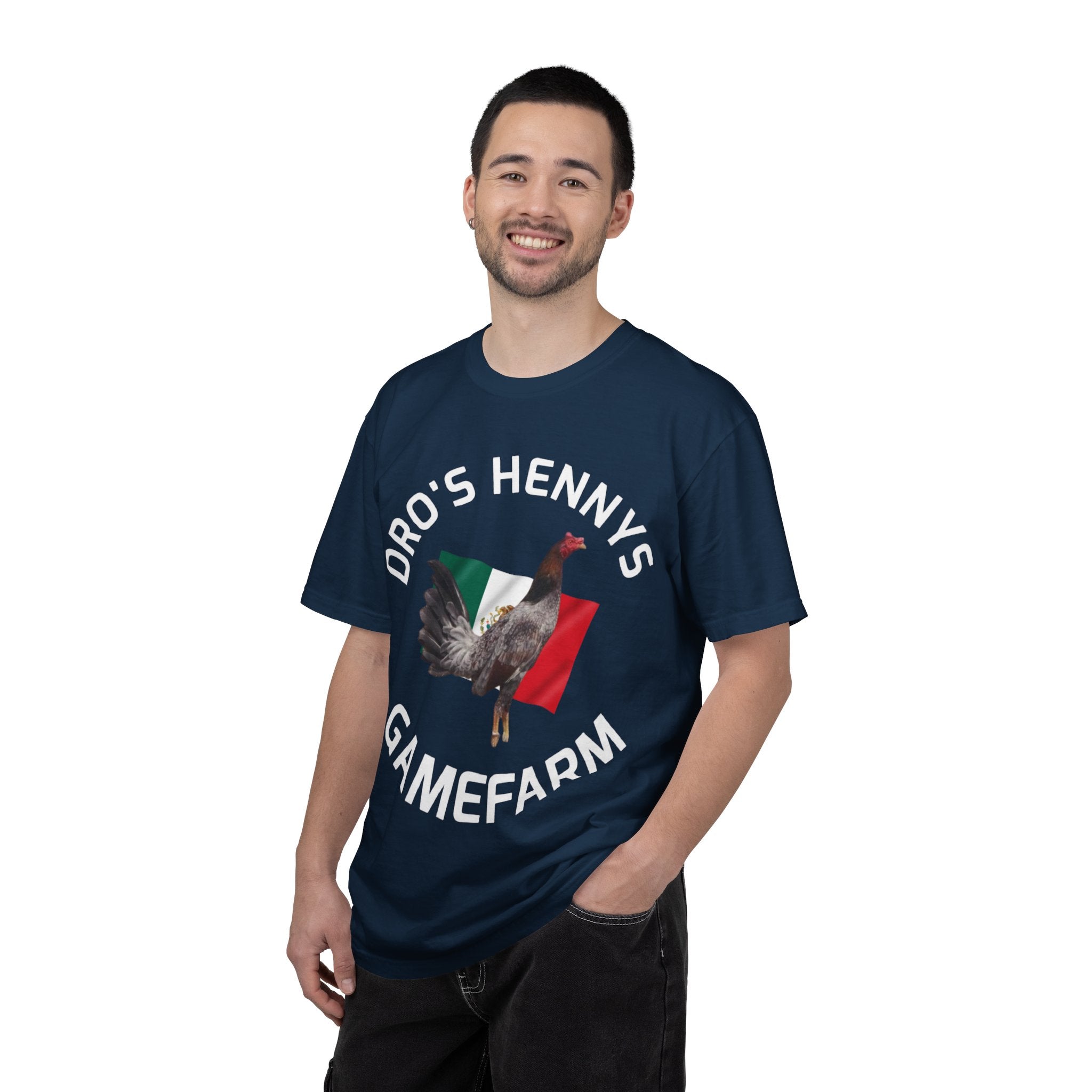 Henny- Gamefarm Rooster T-Shirt — "Dro's Henny's Gamefarm" Poultry Farm Tee