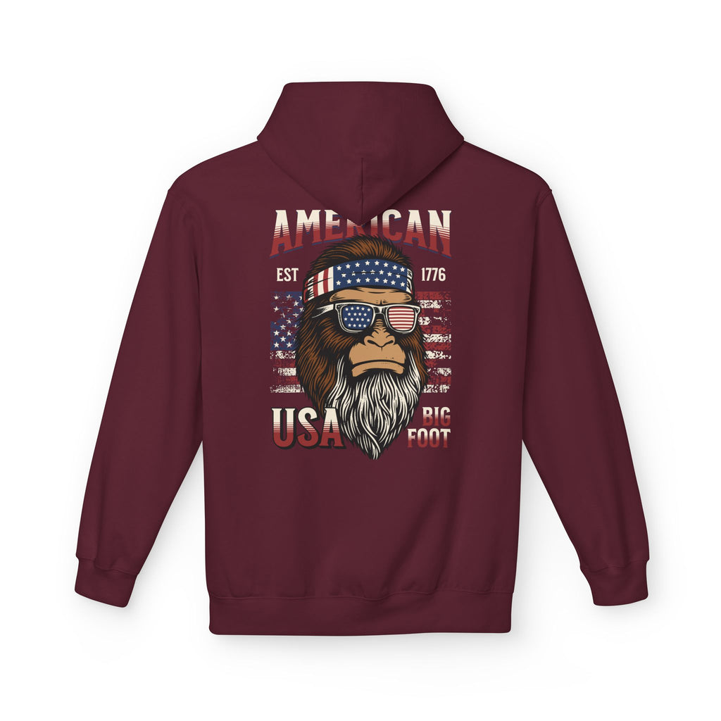 Ant-Hoodie - "God Bless America" Patriotic Ape Graphic USA Hoodie