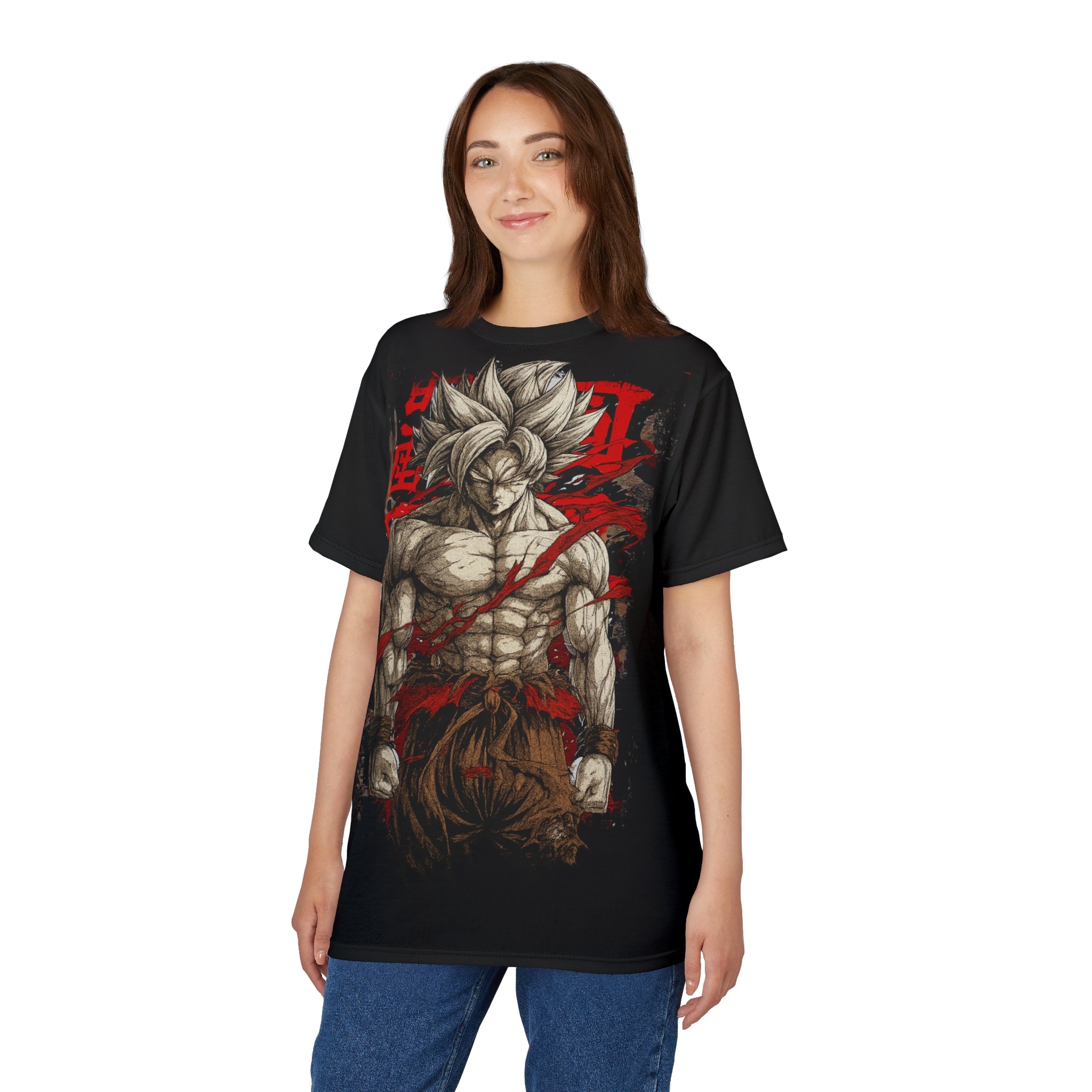 Dragon-Super Saiyan Warrior Graphic Tee — Goku Battle-Ready All-Over Print