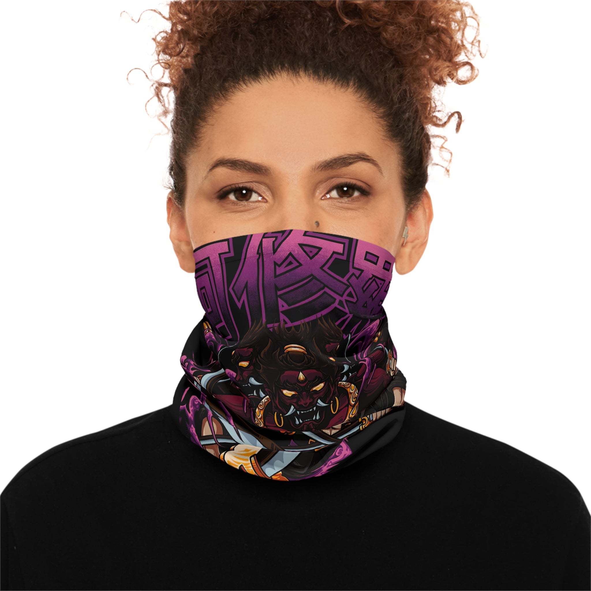 Samurai Skull Neck Gaiter — Anime Sword Face Mask for Fans