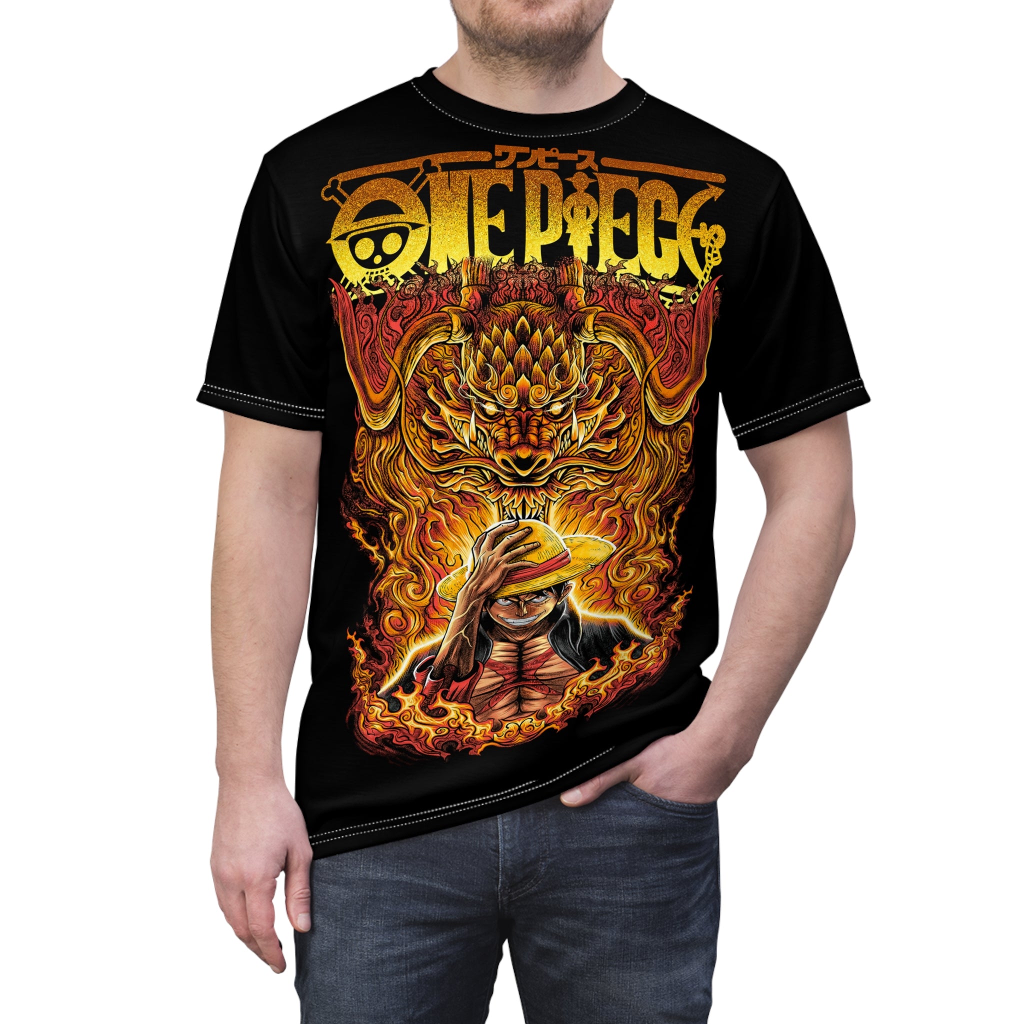 Anime- Dragon Fire Graphic Tee