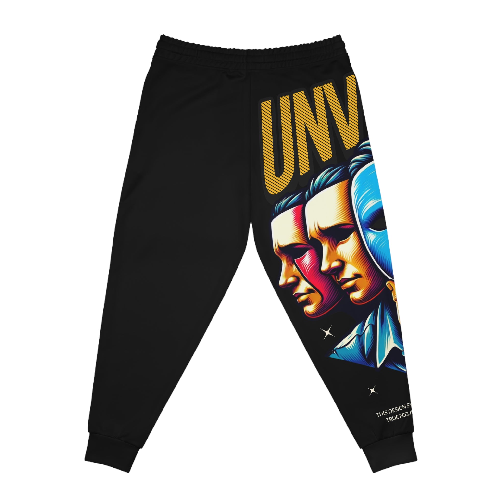Joggers-Statement— 'Truth' Masked Faces Graphic Athletic Pants