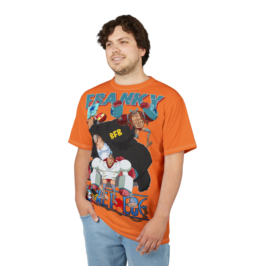 Anime- Crew Graphic Tee — Orange Anime Character T-Shirt