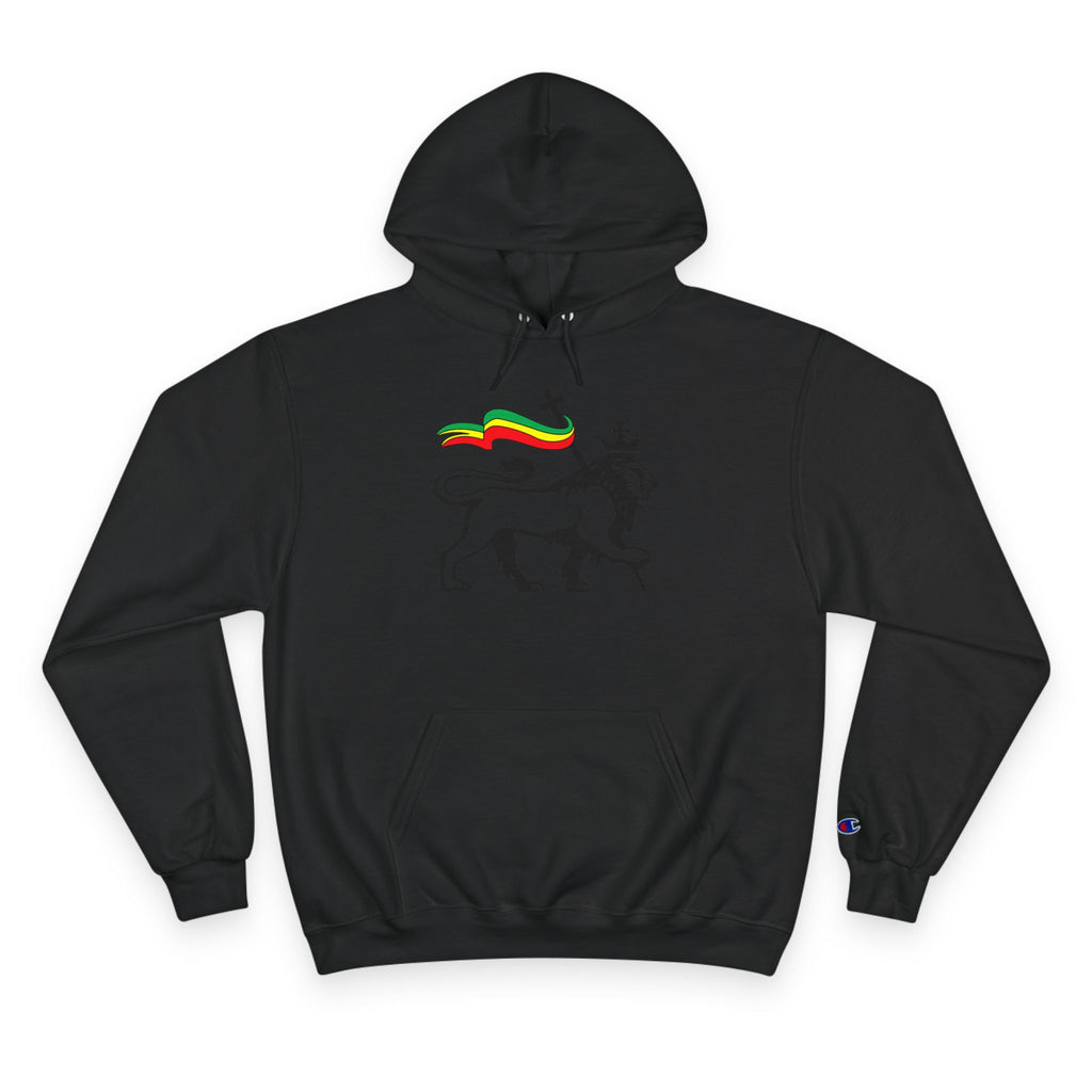 Variety-Rastafarian Lion Hoodie — Lion of Judah Design with Rasta Flag & YHWH Back Print