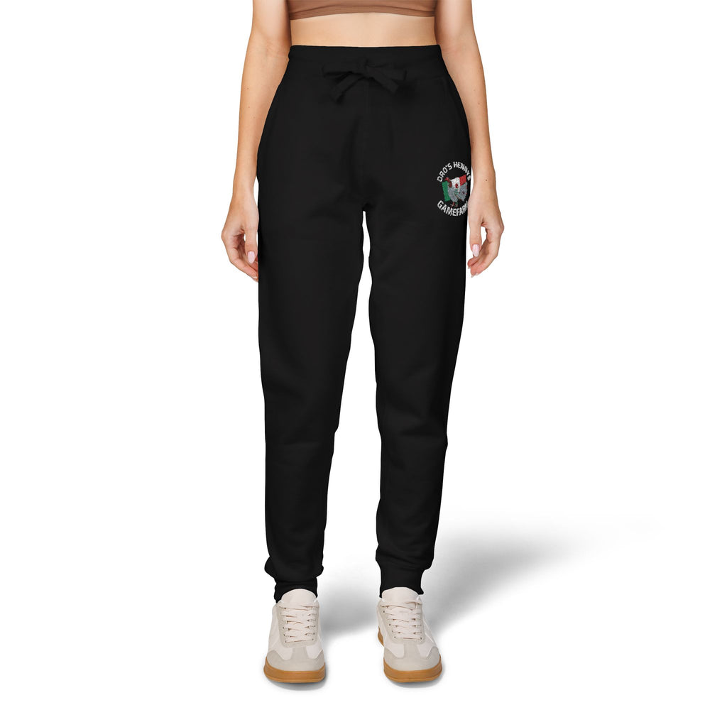 Henny- Embroidered Floral Heart Sweatpants — Cozy Fleece Joggers with 'Love' Detail