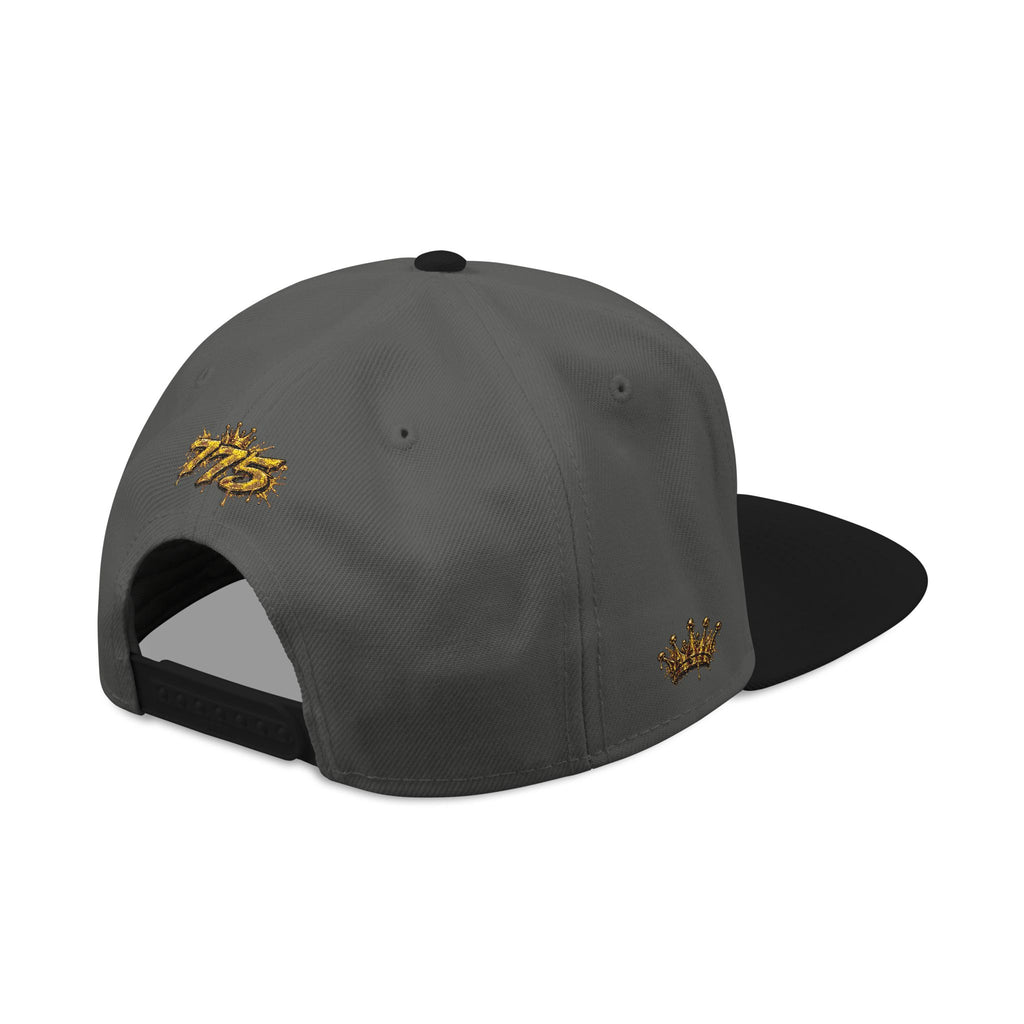 Hat-Embroidered Gold Graffiti Snapback Hat