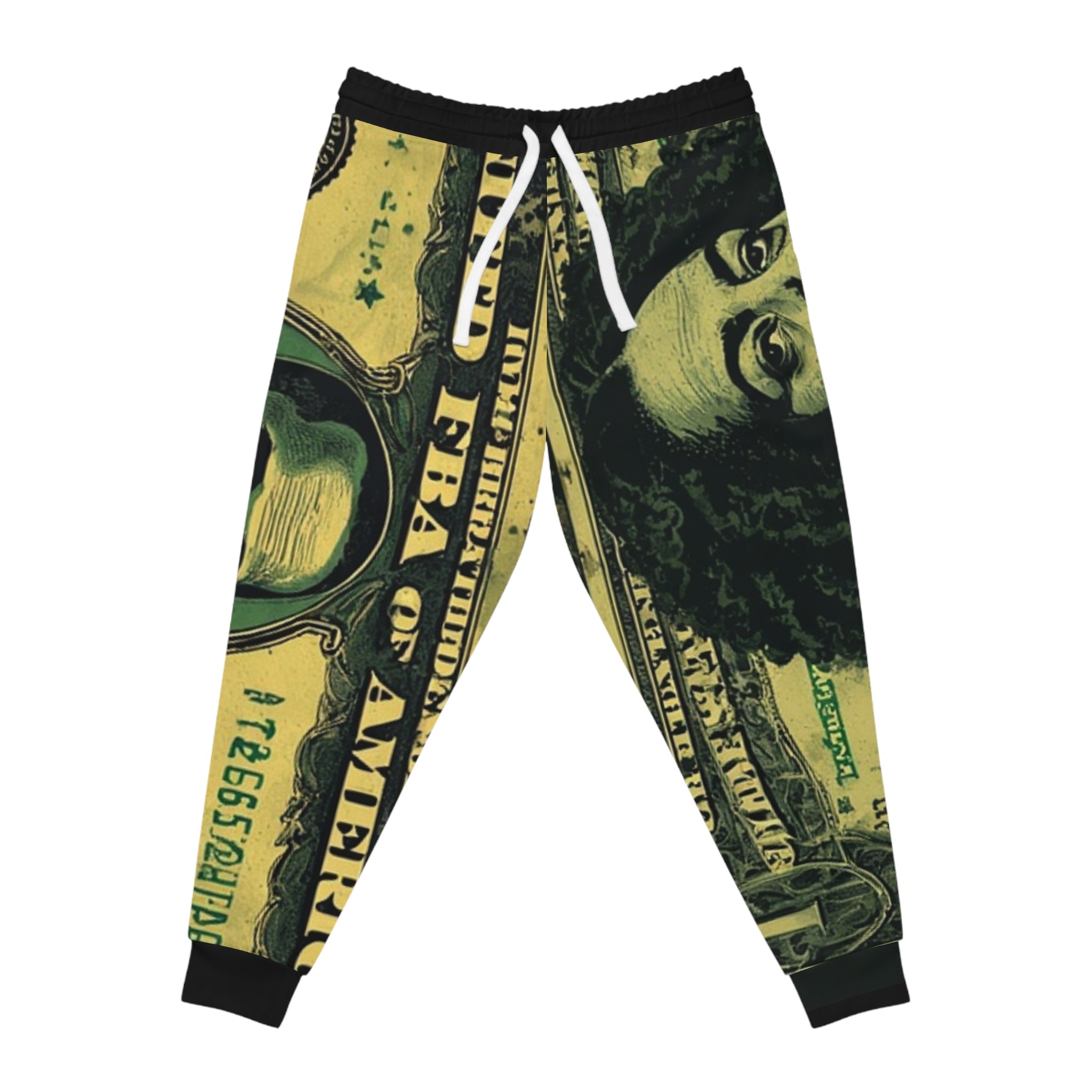 FBA-Money Print Joggers — All-Over-Print Dollar Bill Athletic Pants