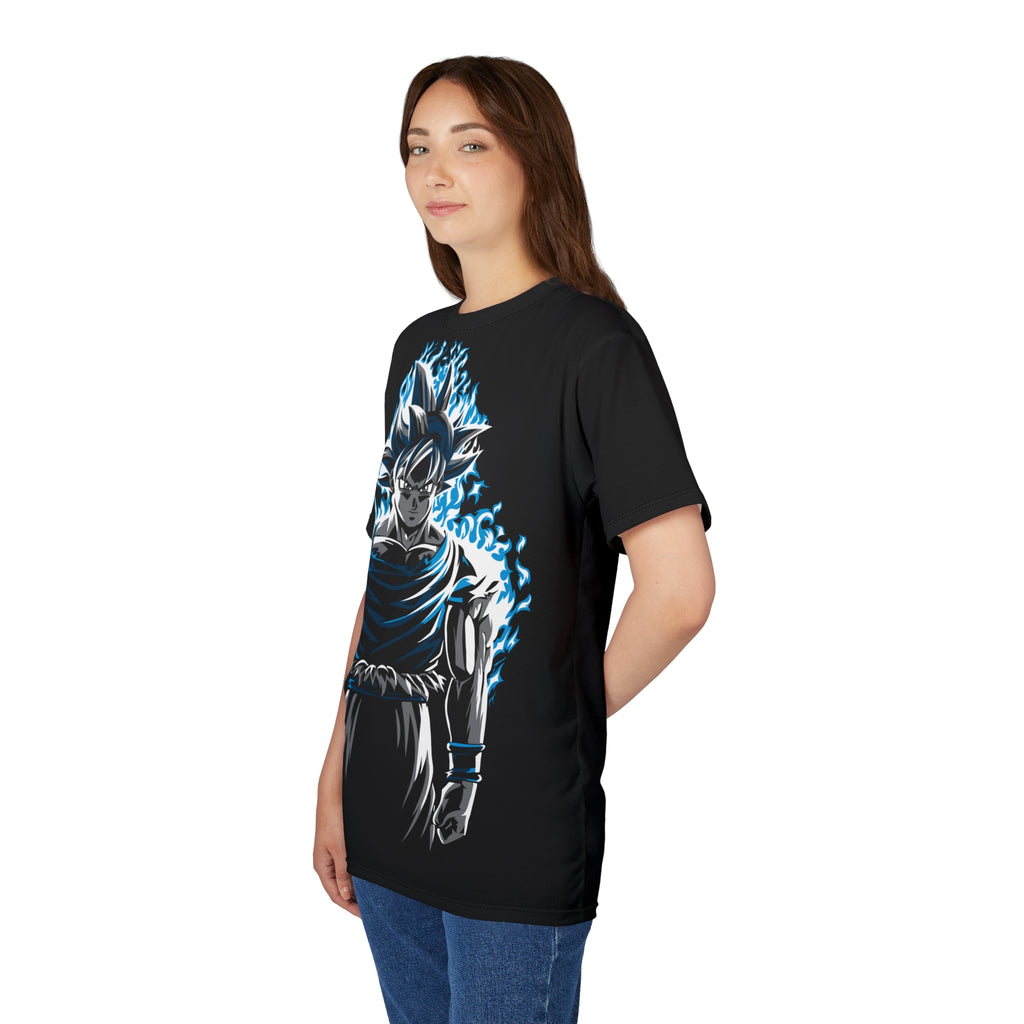 Dragon-Super Saiyan Blue Aura Tee — Anime Power Graphic T-Shirt