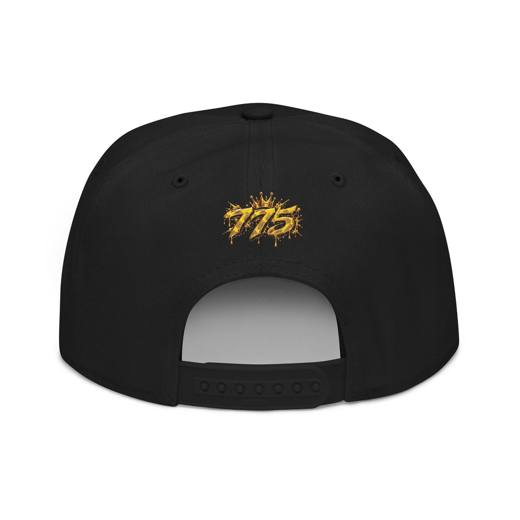 Hat-Embroidered Gold Graffiti Snapback Hat