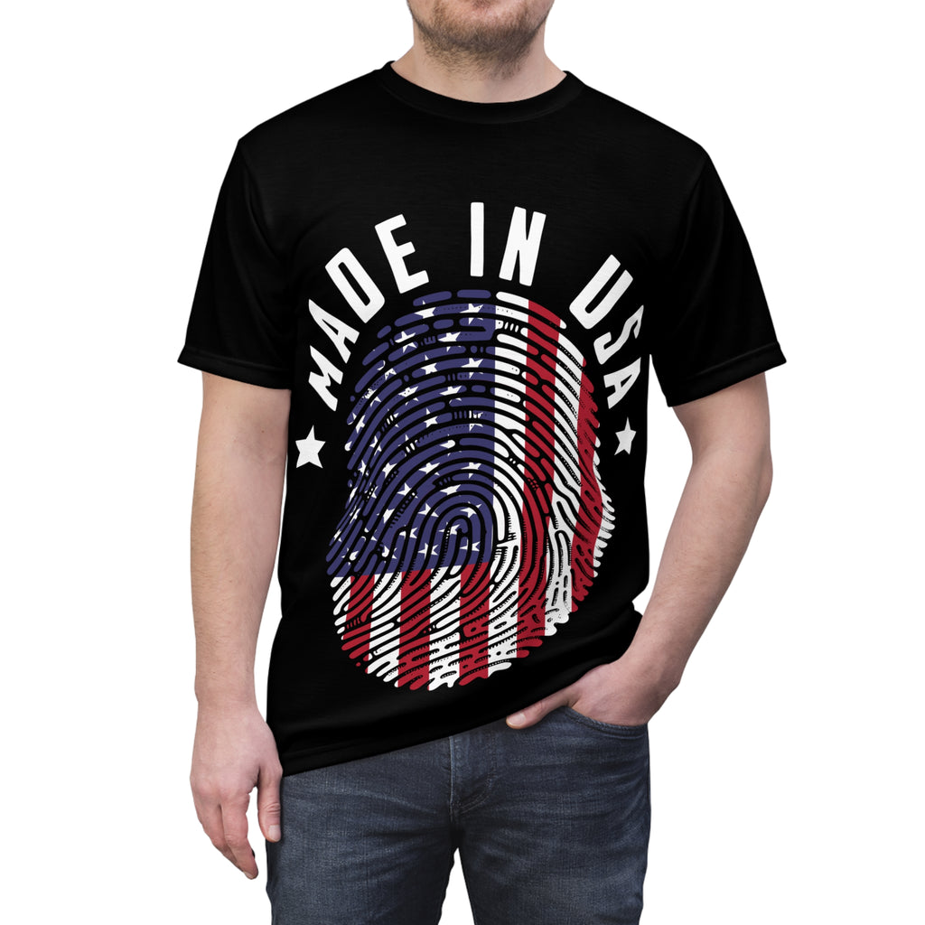 America-Made in USA Fingerprint T-Shirt