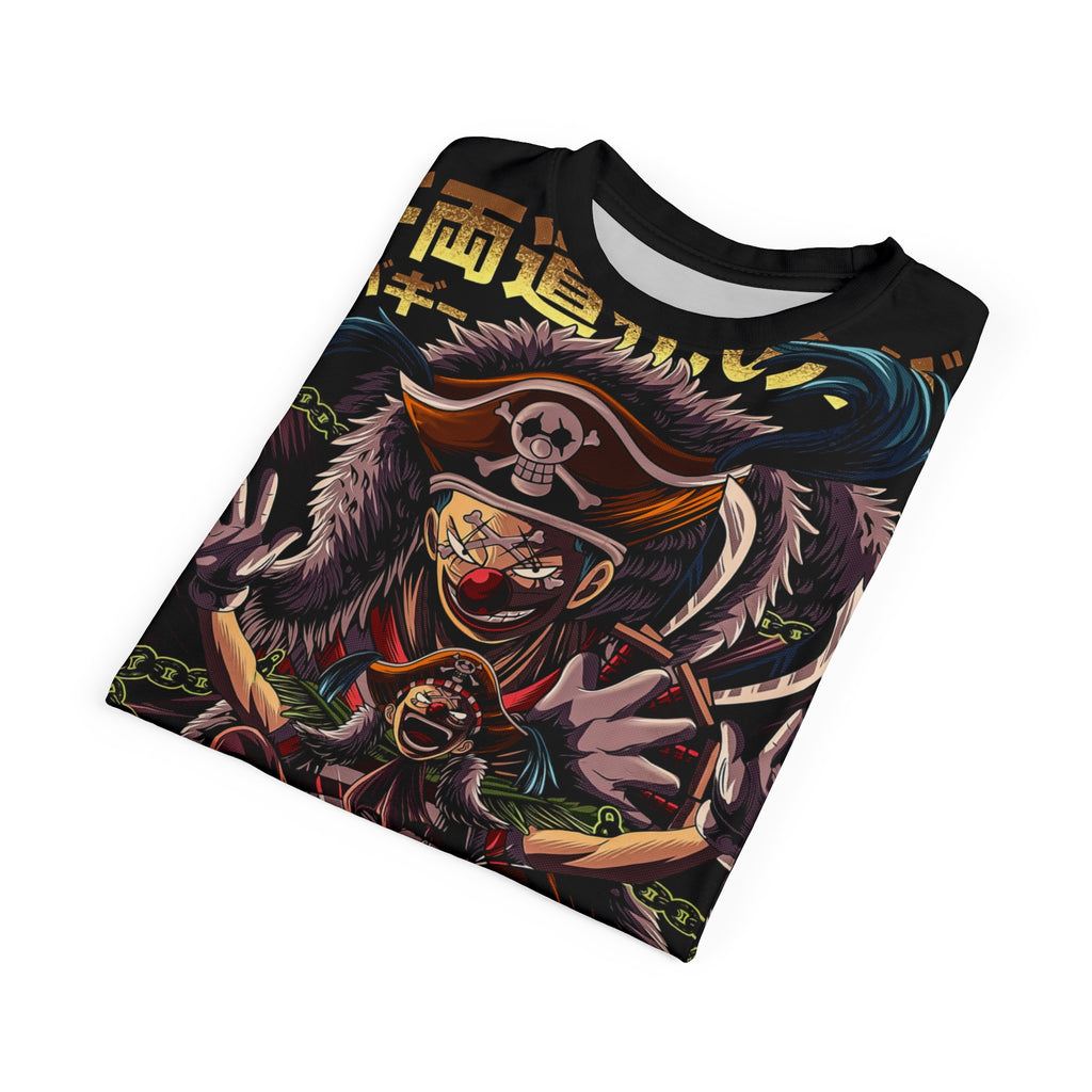 Anime-Pirate Crew Graphic Tee — Colorful Anime All-Over Print
