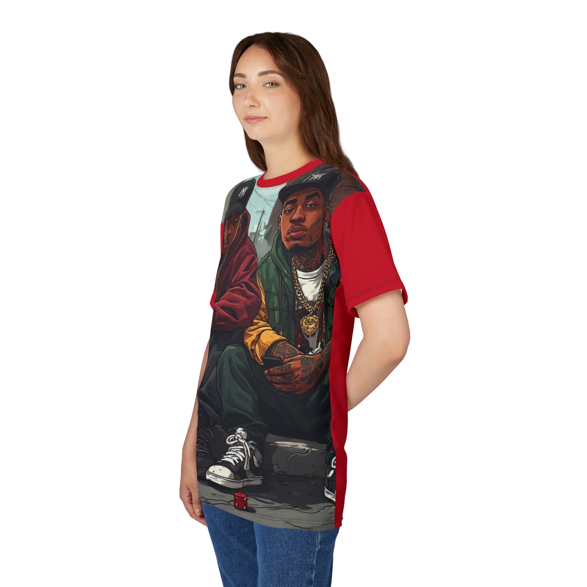 Mindset- Hip Hop Duo Graphic Tee — Vintage Street Rap Illustration