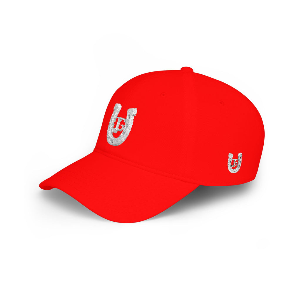 JG-Low Profile Baseball Cap — Lucky Horseshoe Embroidered Cap