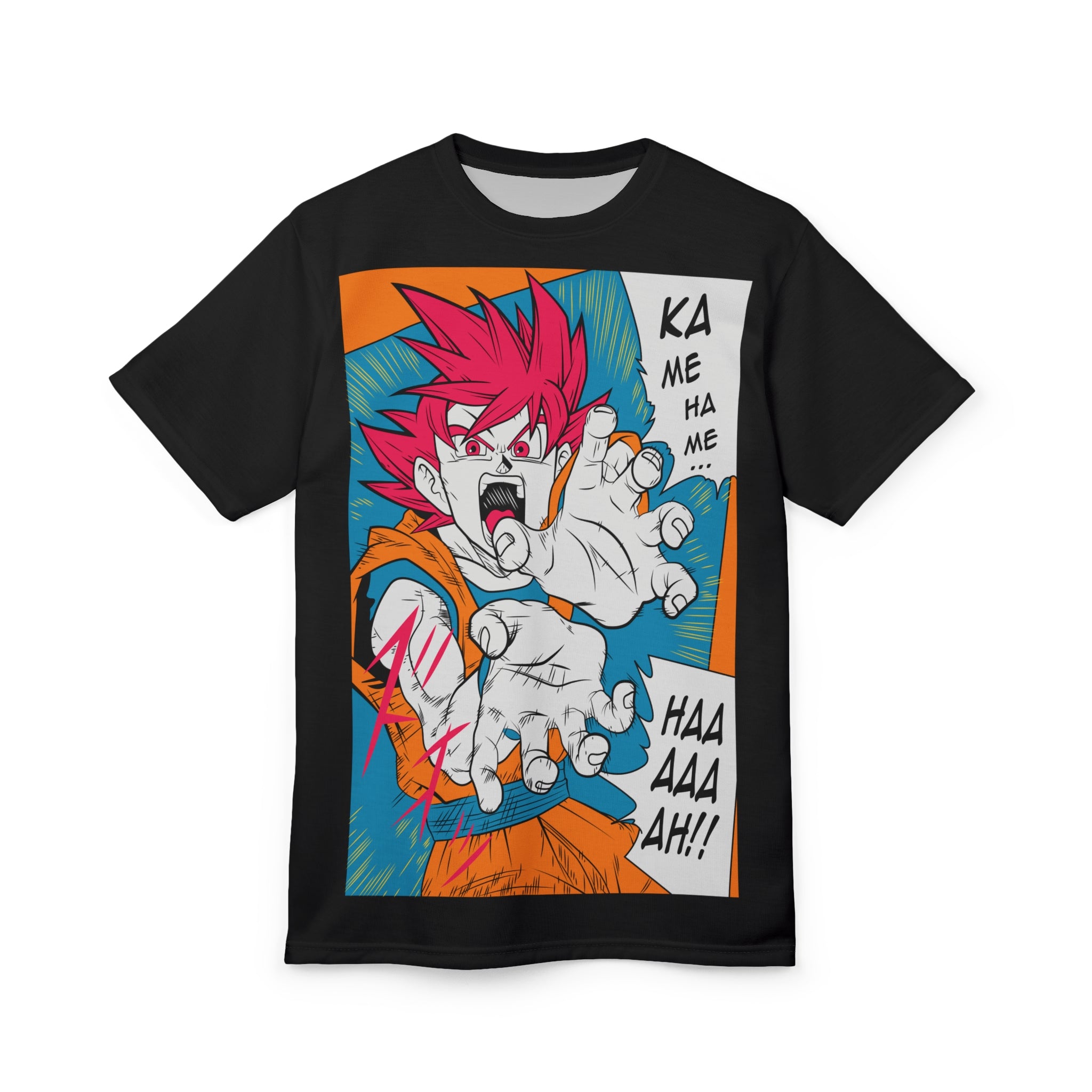 Dragon-Anime Energy Blast T-Shirt — 'Kamehame Haaaah!' Graphic Tee