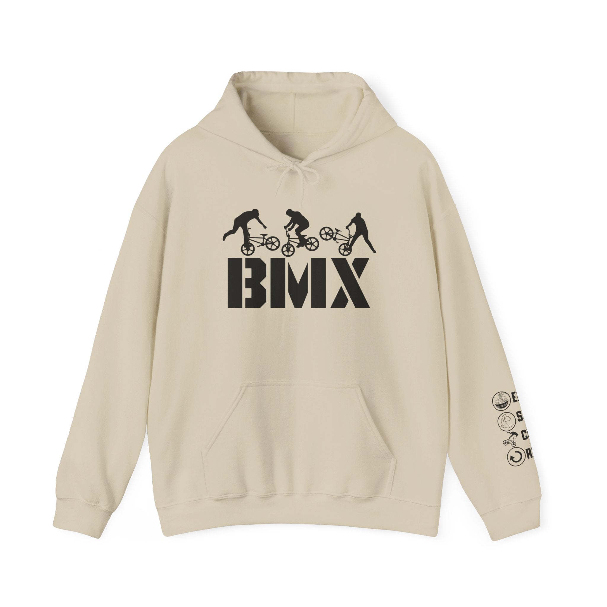 Rad-BMX Rider Hoodie — BMX Stunt Silhouettes Pullover for Riders & Fans