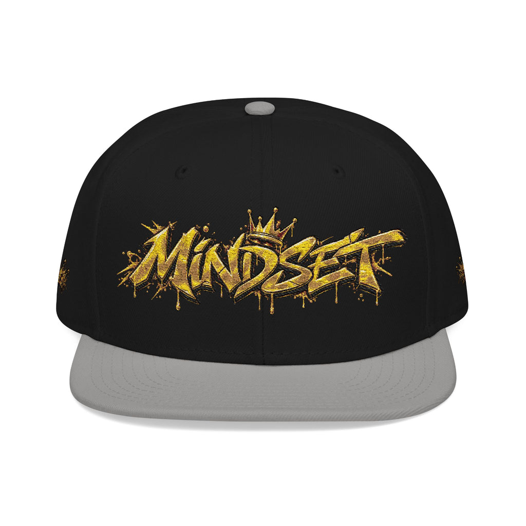 Hat-Embroidered Gold Graffiti Snapback Hat