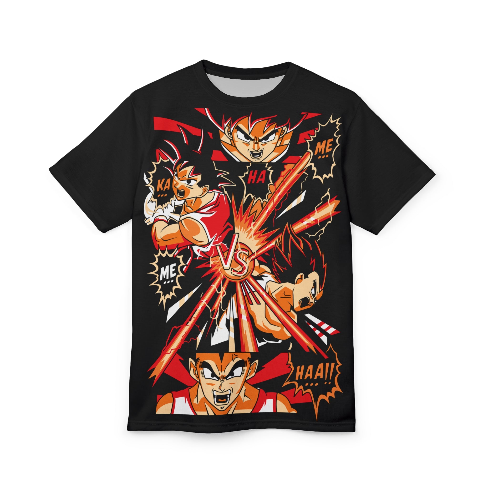 Dragon-VS Battle Anime Graphic Tee — Full-Print Fight Scene T-Shirt